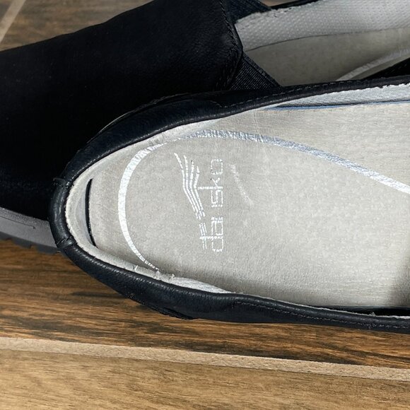 Dansko Laraine Womens Size EU 40 Shoes Black Waterproof Nubuck Casual Slip On - Picture 12 of 15